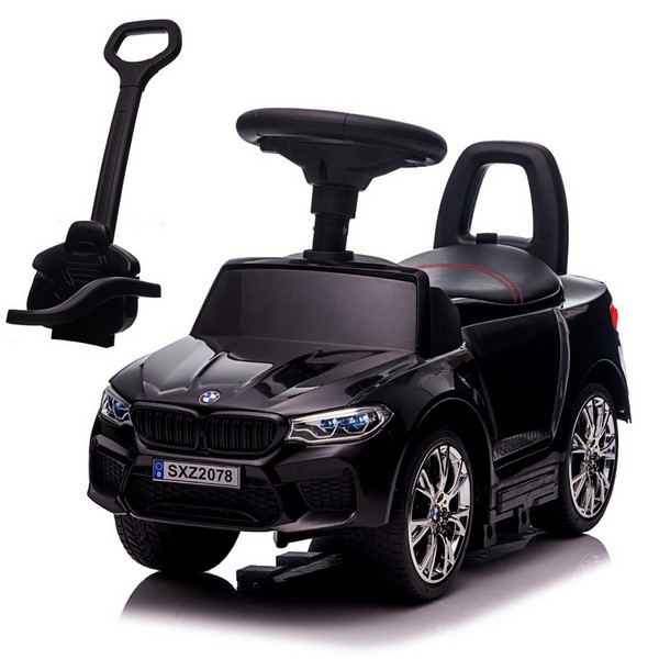 Продукт BMW M5 Licensed - Кола за избутване с родителски контрол 4 в 1 c меки гуми, Кожена седалка, 2022 година - 0 - BG Hlapeta
